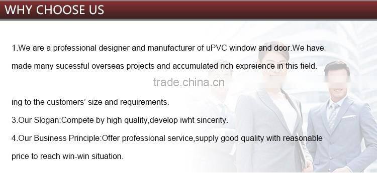 2016 Newest style PVC/UPVC cheap house casement doors with forsted glass for sale