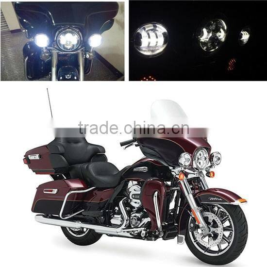 LED Headlight Fits Harley Chopper Motorcycles - 7 Inch Round Projector LED Headlights