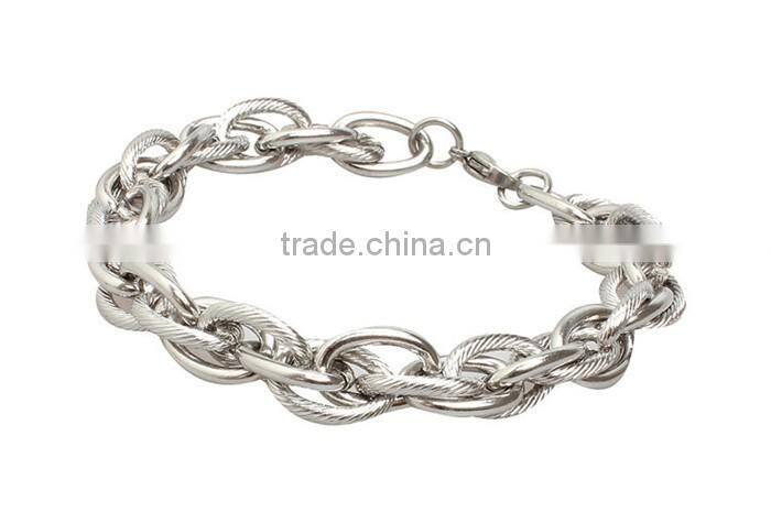 Kindy jewelry JCB0235 latest design natural color stainless steel bracelet hand chain for men