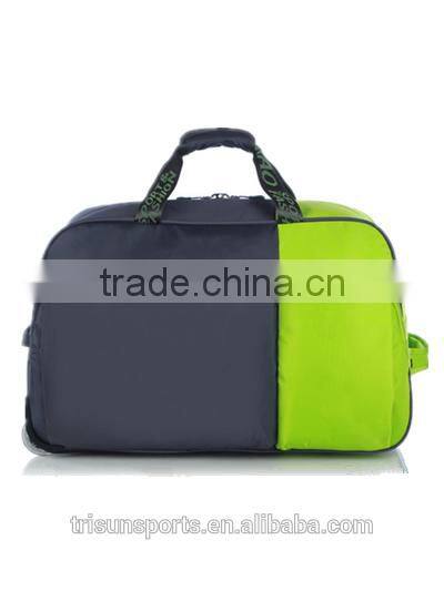 new style green best rolling duffel travel bag / luggage suitcase