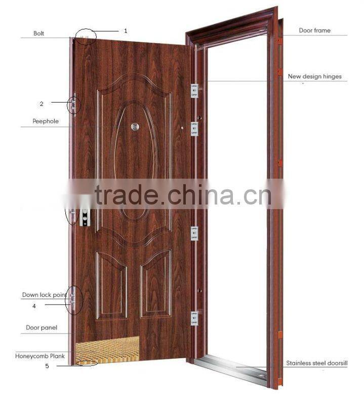 Stainless Steel Tempered Glass Swing Door Pivot Front Door (CF-150)
