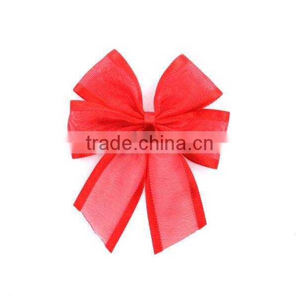 Adhesive satin ribbon bow for gift