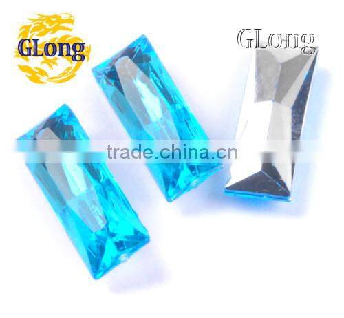 7*21mm Acrylic Point Back Rectangular Mix Color Bling Rhinestone&Crystal For Stylish Bags Garment Shoes #GY014-21P(Mix-s)