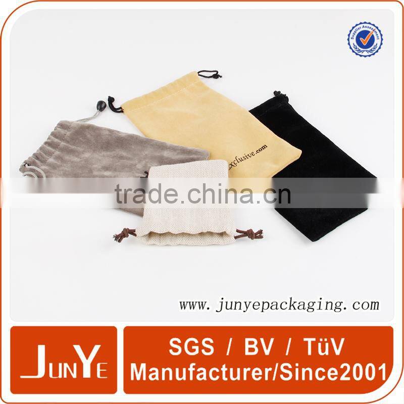 custom size nylon drawstring pouch packaging glass bottle