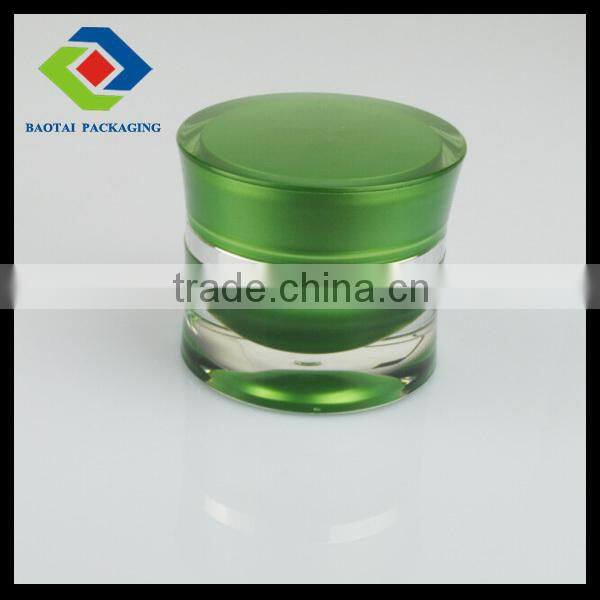 30ml eye gel green jar container with top,beauty cosmetic jar
