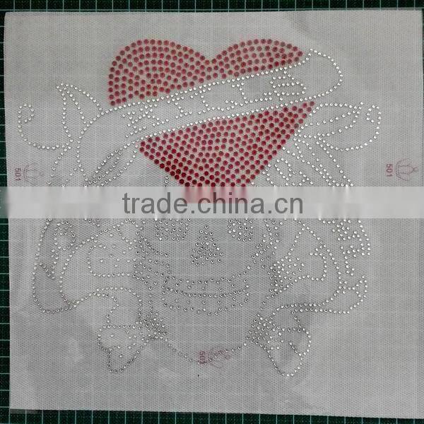 customized iron on rhinestones design for apparel