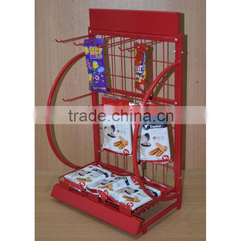 single armed wire hanger rack for counter promotion