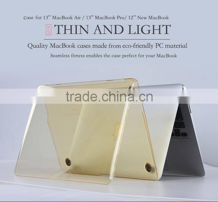 For macbook pro clear pc case,case for MaCbook