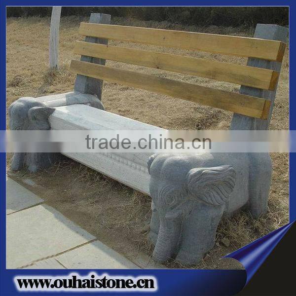 Novel Natural Stone Cute Park Bench Sigle Carved Chair