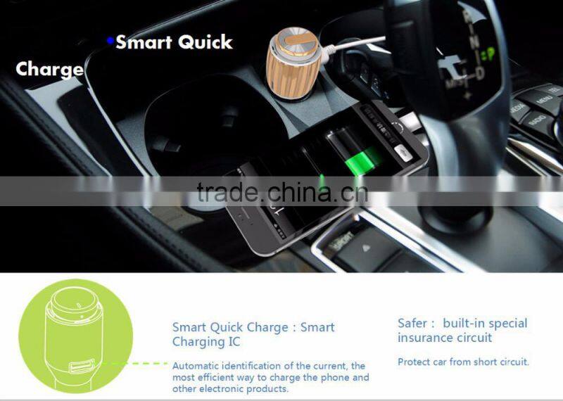 2015 new product Fragance Bluetooth 4.0 Ear Usb car charger 5V 2.4A quick charge
