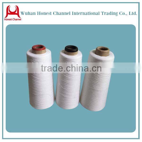 Raw white 30s polyester spun yarn for sewing thread / 100% spun polyester yarn