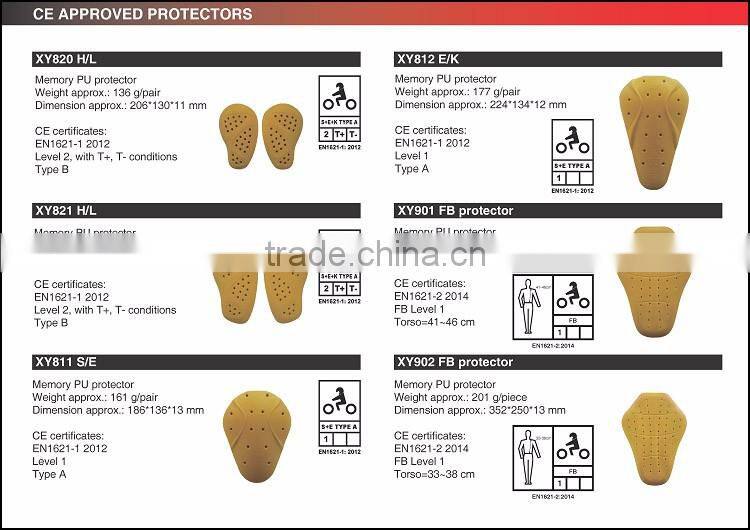 CE approved insert elbow under body armour for motorcycle jacket