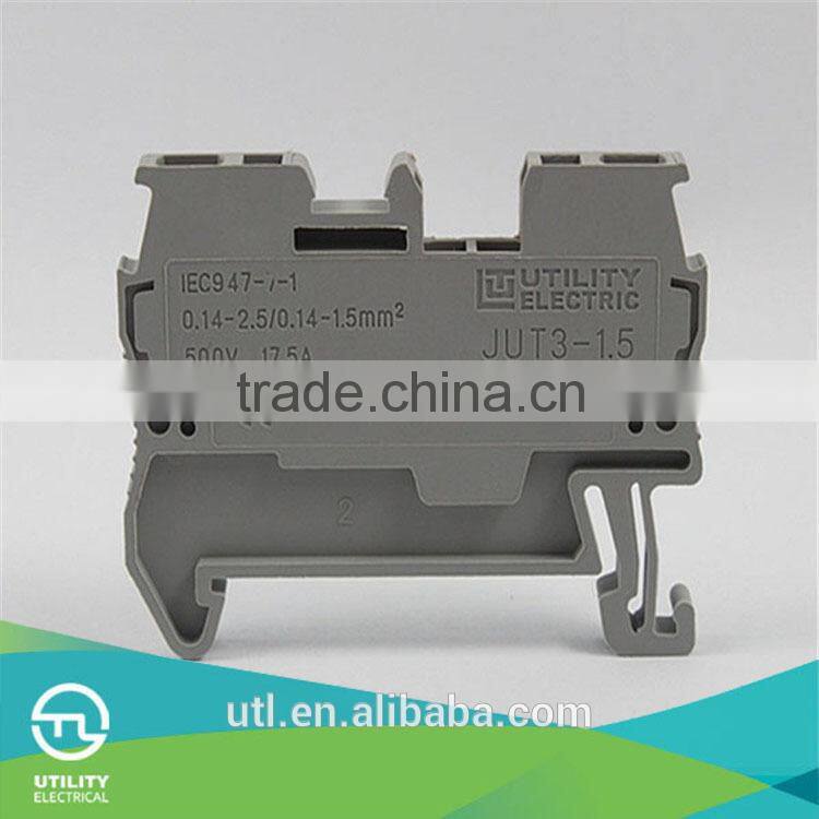 Made in China JUT3-1.5 spring cage terminal blocks/spring clamp terminal connector CE UL/ free sample