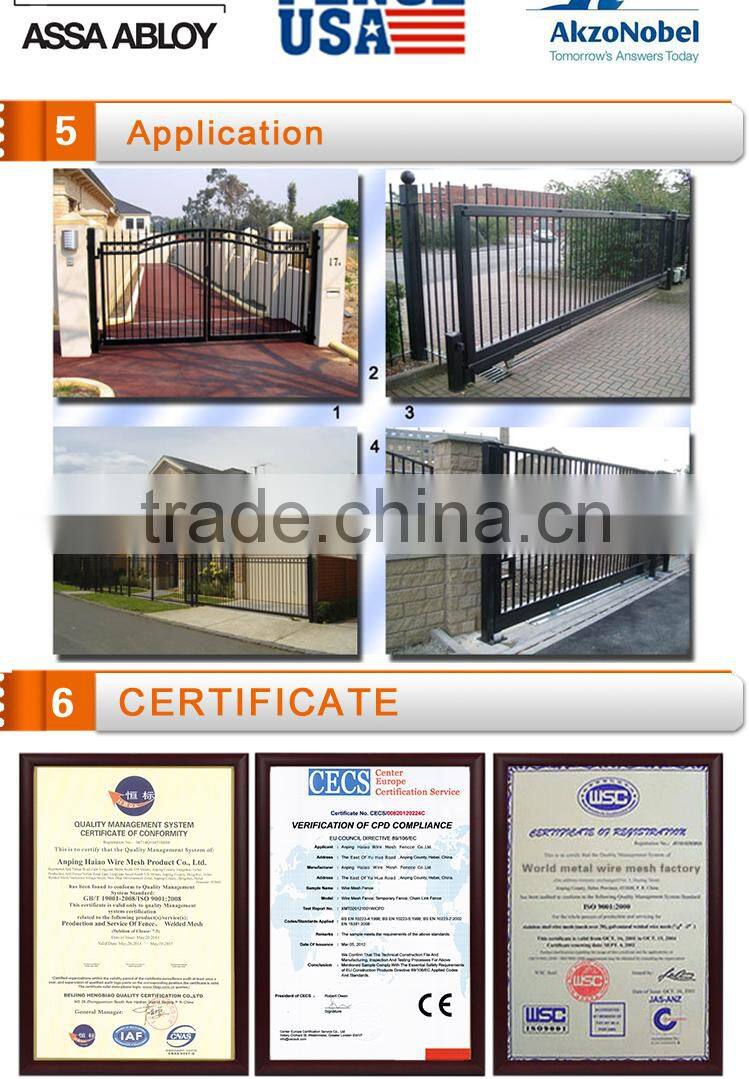 Cost - effective galvanized & black powder coating iron gates sliding prices