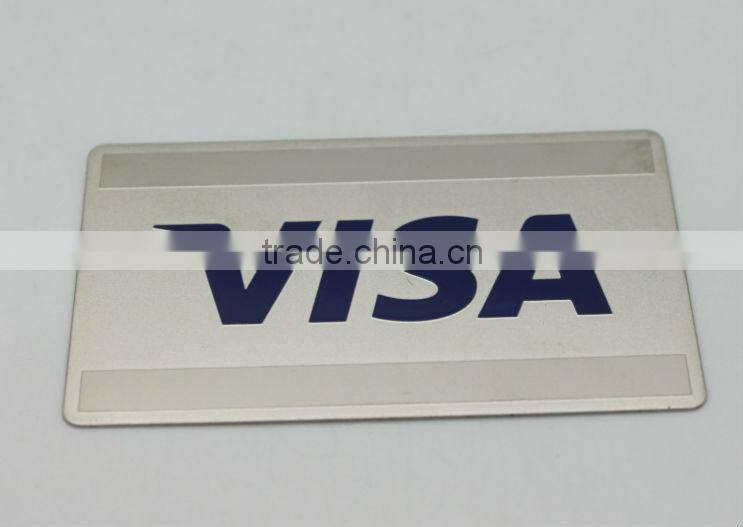 Customized VISA brass nameplate