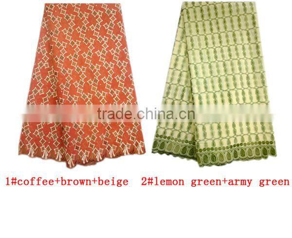 2014 hot selling high quality 100% cotton big Swiss voile lace fabric,African Swiss cotton voile lace made in China