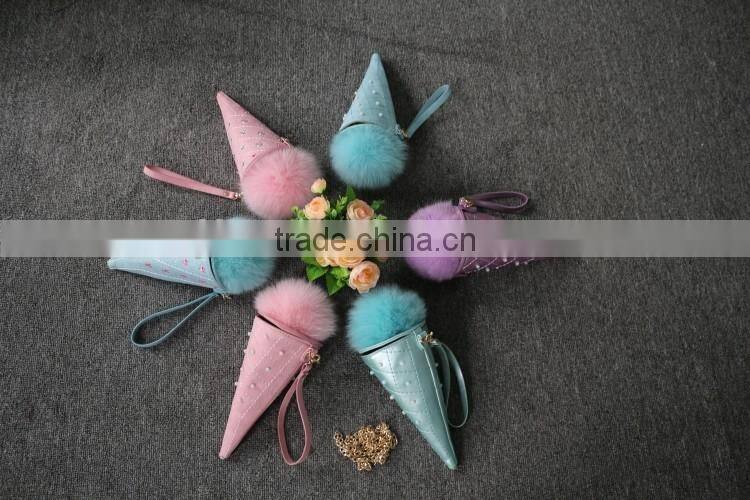 Wholesale Elegant Bag Women Fox Fur Ball Gift Bag