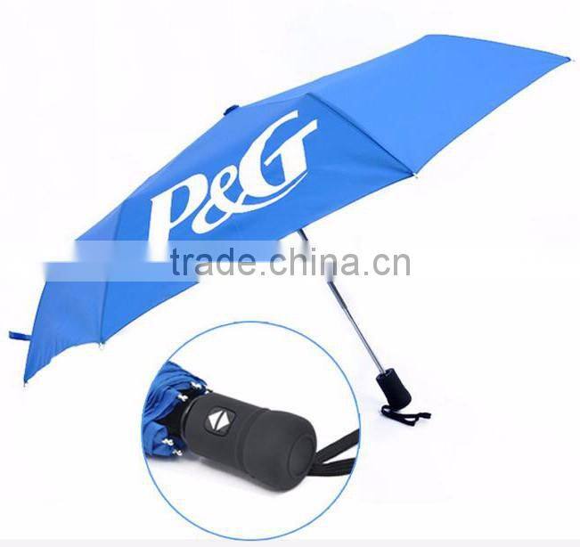 8k Cheap Promotional 3 Fold Umbrella With Logo Print
