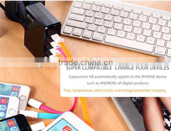 Best selling multi port usb chargers 4 port smart usb chargers with factory price