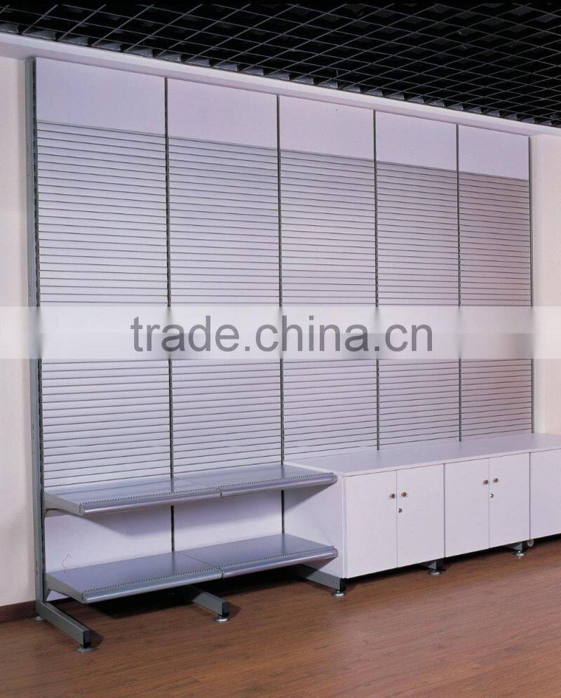 Aluminum Slatwall Display Panel Double sided Silver Anodize