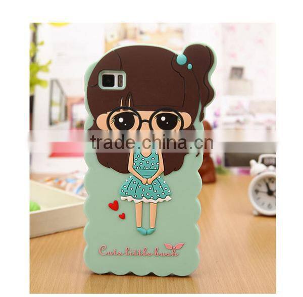 Customize popular cartoon 3d silicone cell phone case for Xiaomi Mi3
