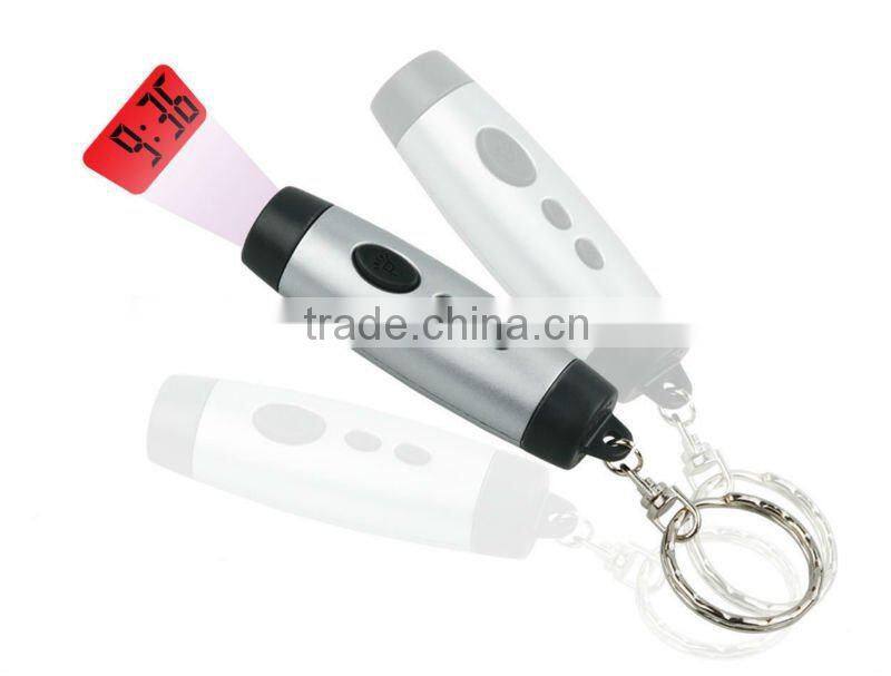 Beer bottle shaped keychain with logo projector