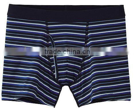 Stylish antimicrobial quick dry stripe microfiber men underwear briefs boxer shorts