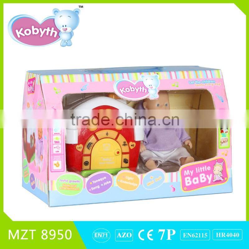 new funny 4 inch lovely doll and story box with English IC including story,music,knowledge