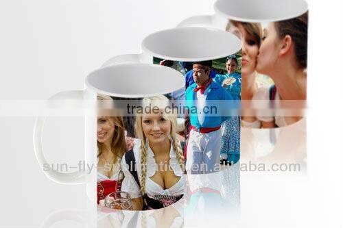 sunfly white custom sublimation printing ceramic blank 11 oz mug