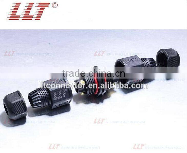 3 poles field installable screw terminal cable coupler led light connector