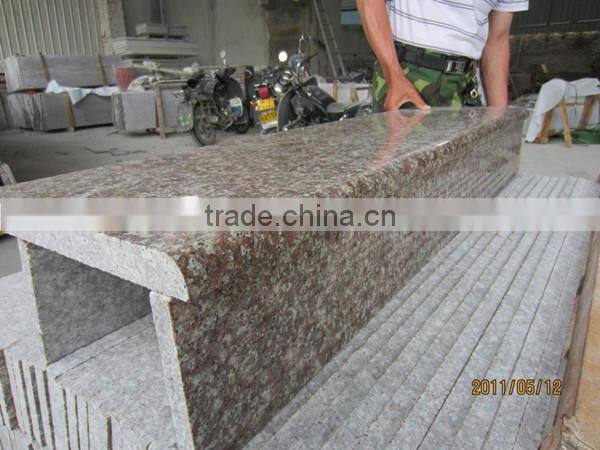 Chinese Natural Polished White Granite Stair