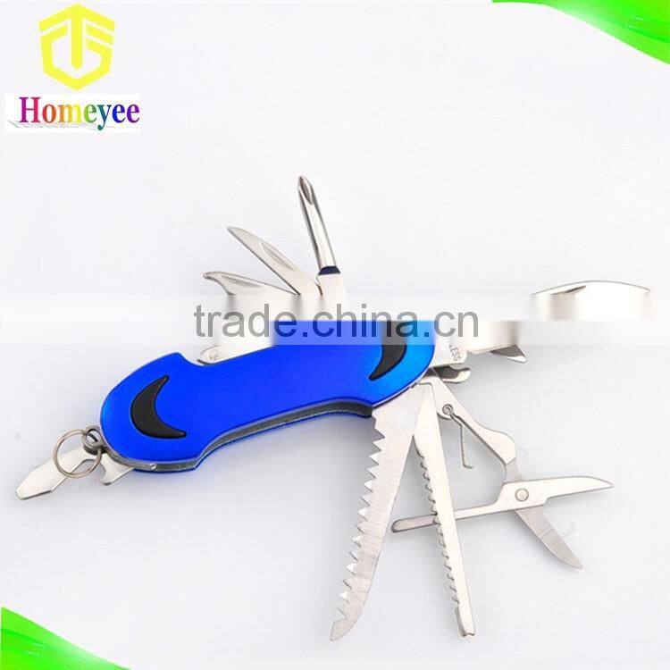 black coating stainless steel little smile face multifunction pocket knife