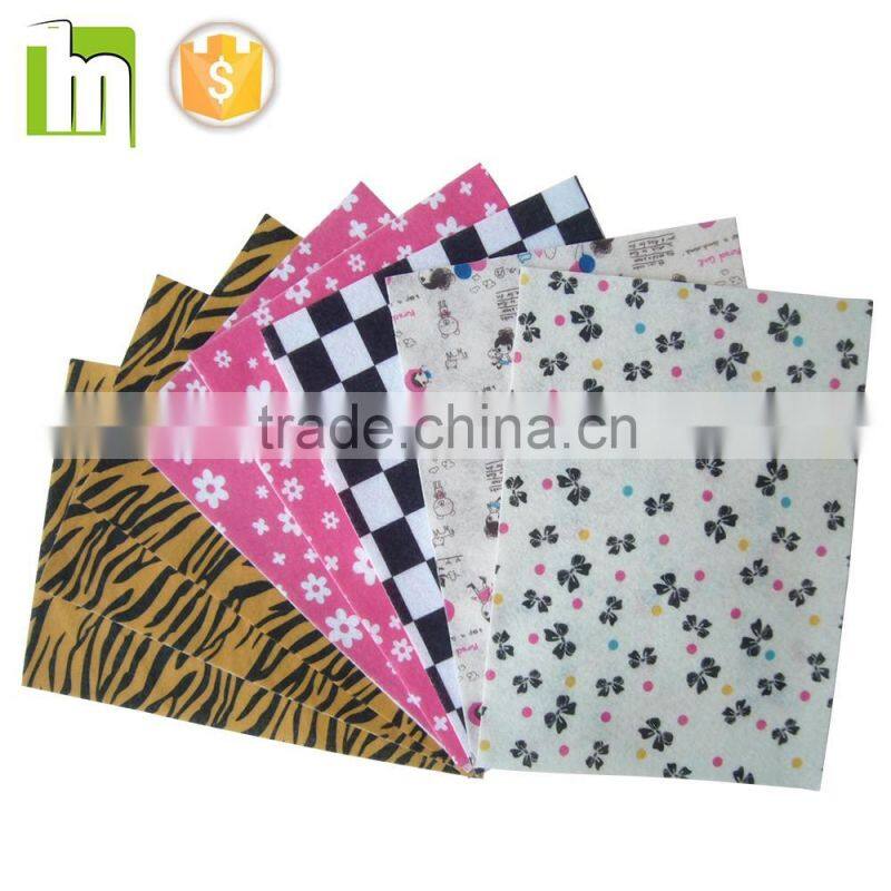 wholesale printed felt A4,hobby item color felt