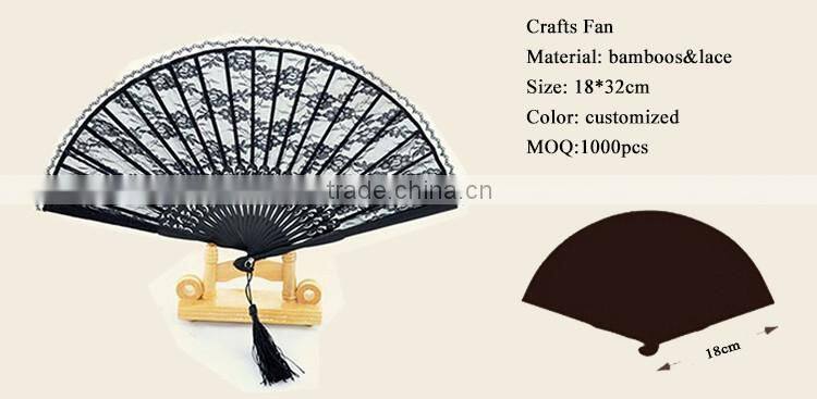 Personalized Japanese Style Lace Fans for Dance