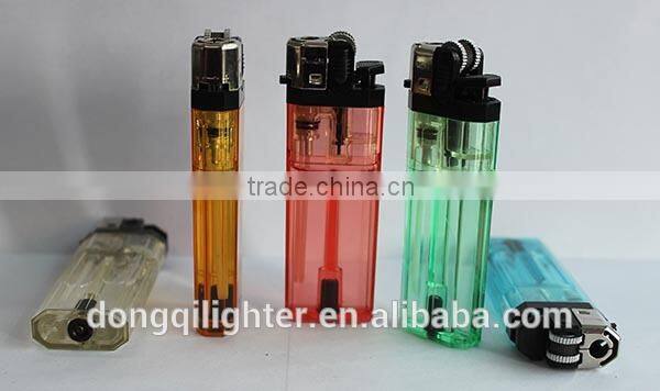 plastic eight angel Black head transparent refillable flint lighter