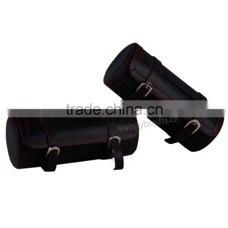 New design cylindrical PU leather watch box