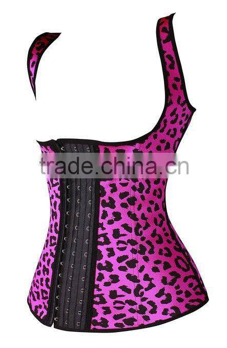 2015 new fashion leopard waist training corsets for women cheap and practical corsets bustiers plus size waist corsets wholesale