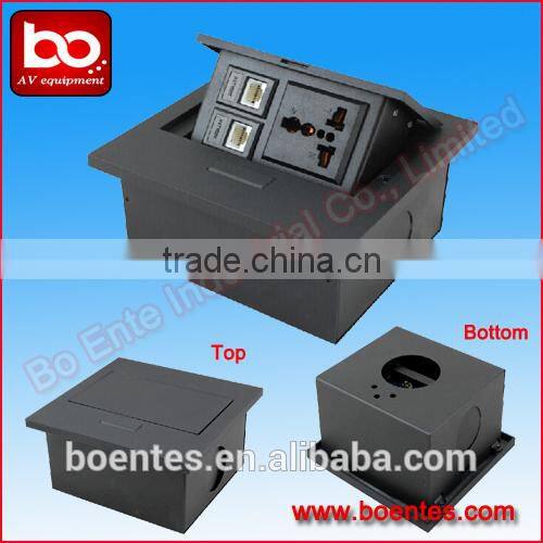 Family/Office Tabletop Smart Plug for Desktop Pop Up Power Socket and 2* RJ45 Plug