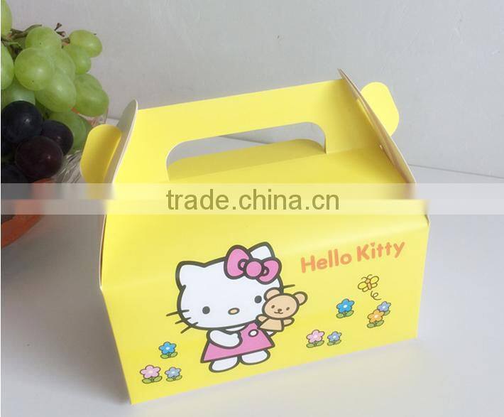 cheap large acute child paper cake box with handle cracker box Muffin box Mousse box