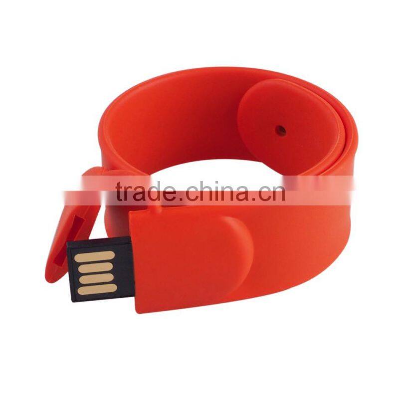 Wholesale Promotional Cheap Price Silicone USB Flash Drive Bracelet Custom Logo