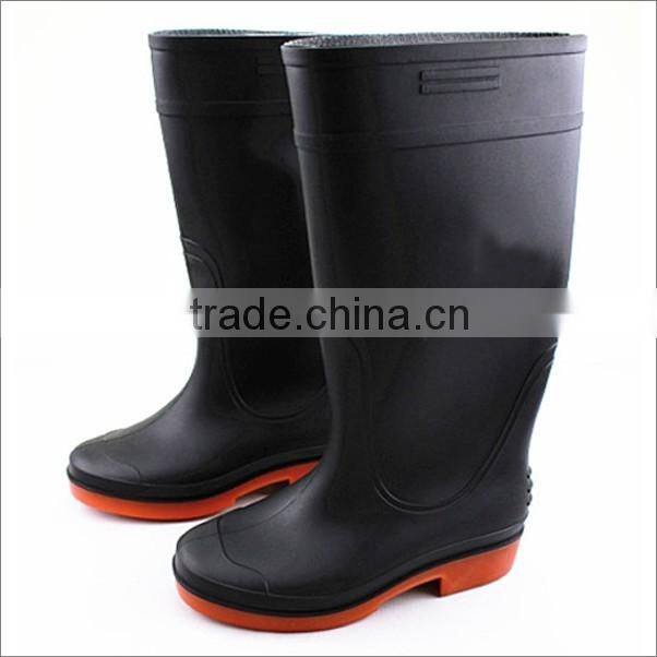 Industrial light weight long pvc safety boots with steel toe and pvc safety boot and pvc shoes for men (SA-9912)