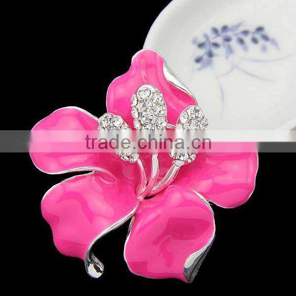 Fashion cheap wholesale enamel flower brooch
