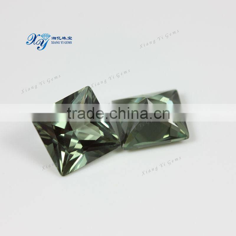 2014 New Arrival!! Beautiful 149# Green Spinel Gemstone 8X8 mm Princess Cut Green Synthetic Spinel
