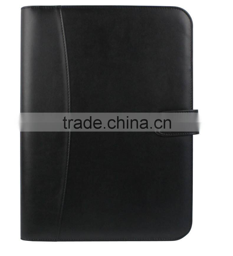 A4 Zipper Portfolio PU Leather file folders Mutifuction organizer