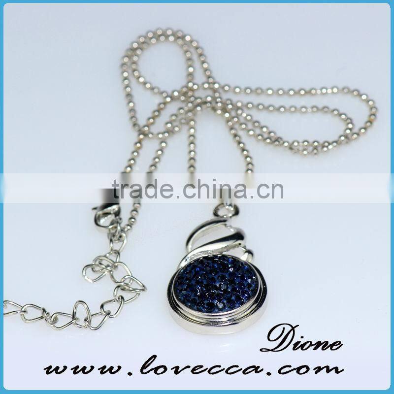 Greece women simple design wholesale fashion jewelry necklace with snap button pendant