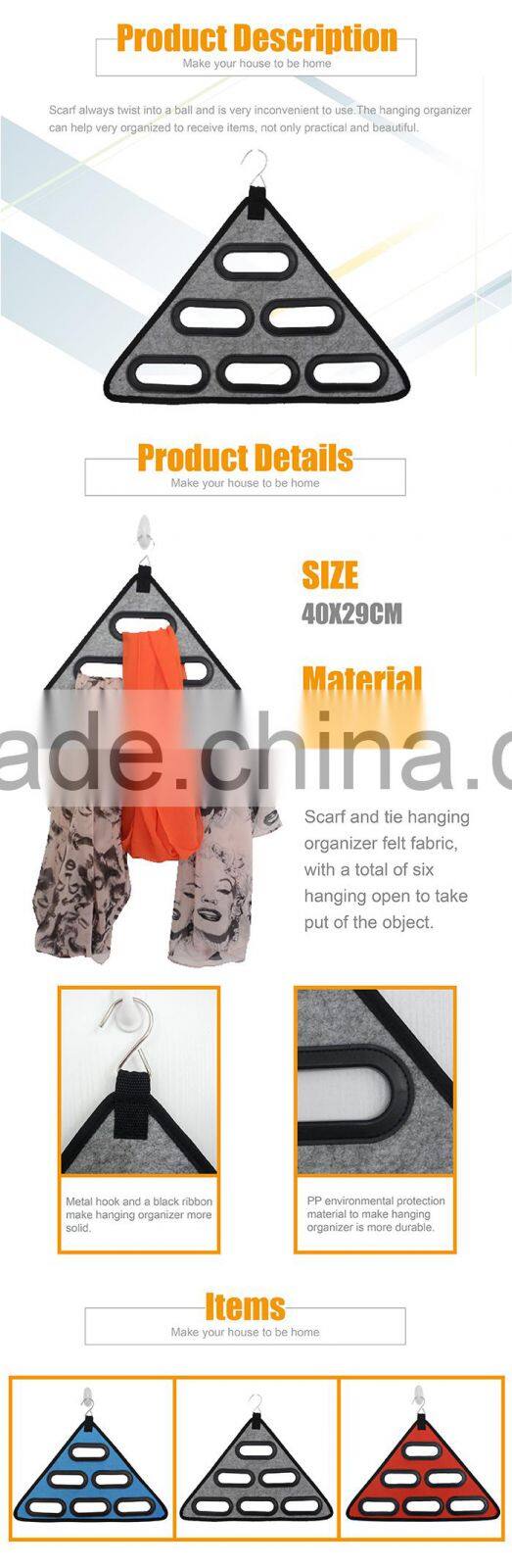 Home decorative wall amounted hanging tie scarf organizer