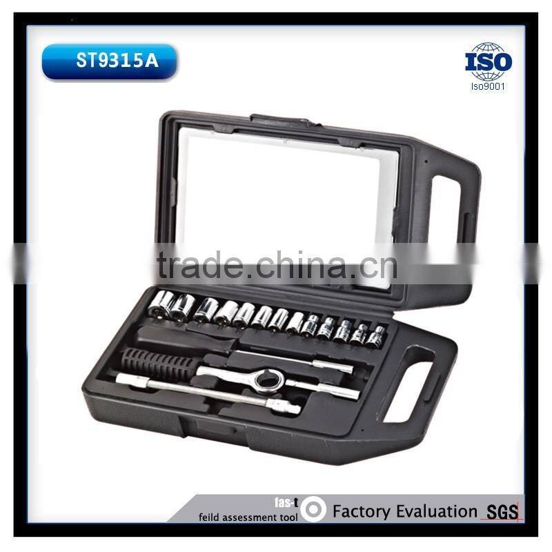 18Pcs Transparent Case Tool Set with Sockets,Best Quality Hardware Tool Kit