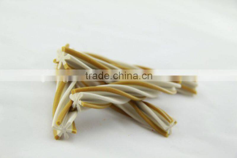 carpe (two-tone straight hexagonal natural dog chews)