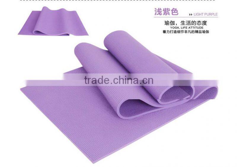 High Quality PVC 8mm Yoga Mat Indoor Fitness Equipments Body building pad
