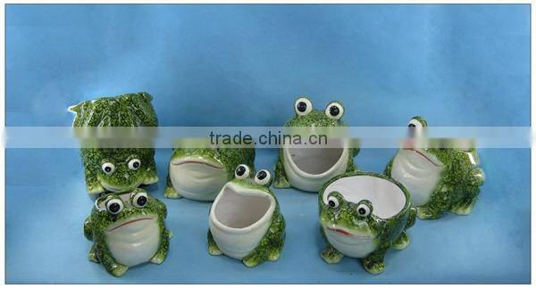 Ceramic garden decoration cute carpenterworm flower pot